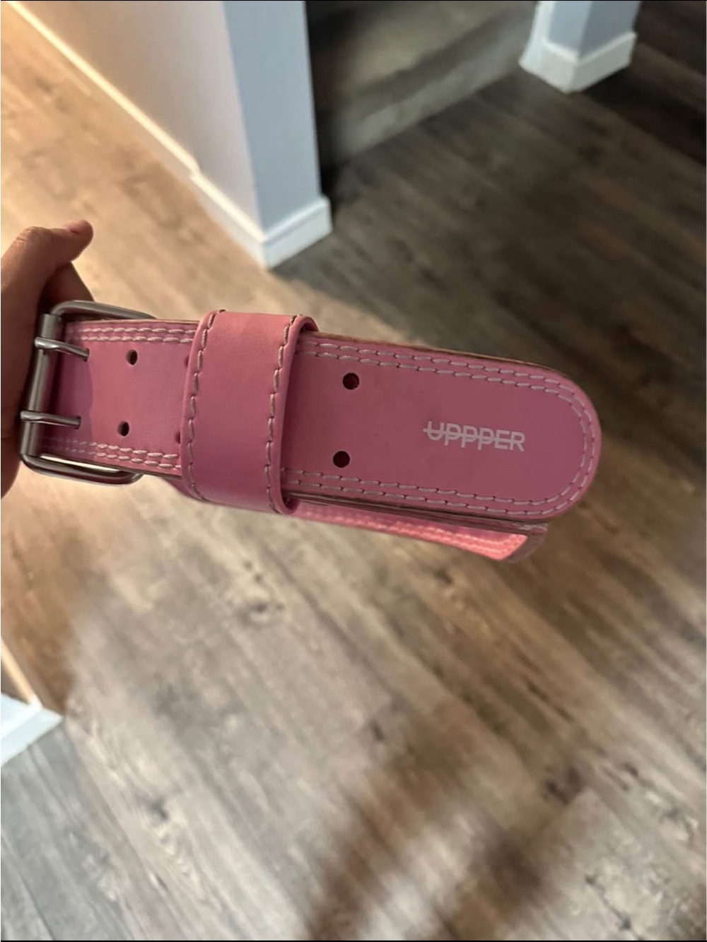 UPPPER Pink Leather Belt - Casual Accessory
